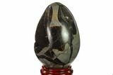 Septarian Dragon Egg Geode - Black Crystals #137953-2